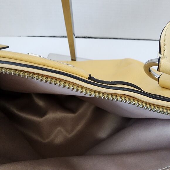 Coach Madison Kara Handbag Canary Yellow Pebbled  Leather  M1220-22262 - Picture 10 of 16